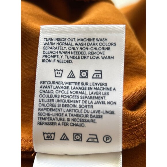 Lands End Sport Knit Straight Leg Pants S Elastic Waist Rust Orange - Picture 9 of 9